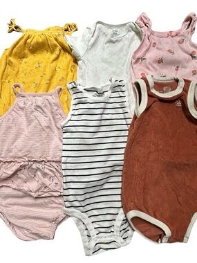 Toddler Girl Summer Clothing Tank Tops Bodysuits Size 18-24 Months